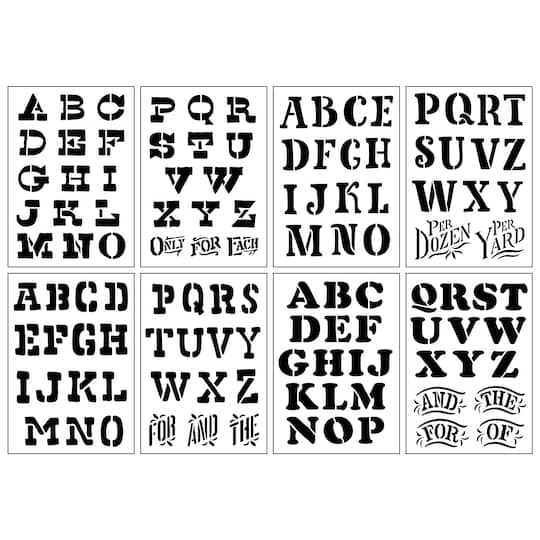 Alphabet Farmers Market Stencils, 7&#x22; x 10&#x22; by Craft Smart&#xAE;